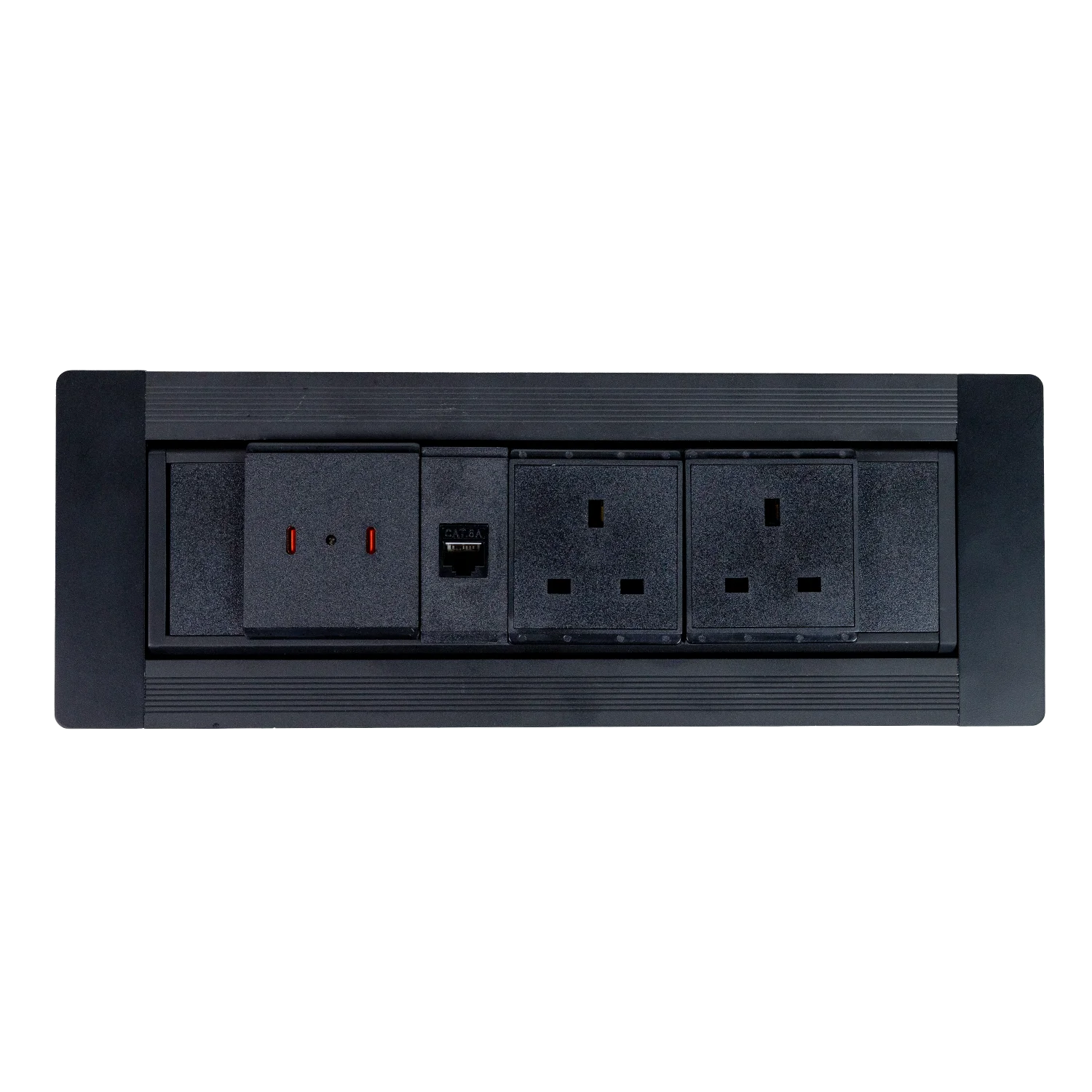 علبة أفياش مكتب مخفية فارغة من الترالايت - للتثبيت المكتبي (STS-256)