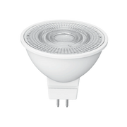 A white LED bulb with a GU5.3 base, designed for enclosed spaces.